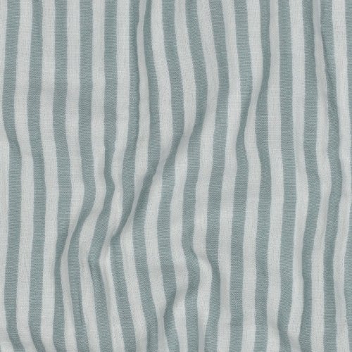 Musselin - Piero Streifen - garngefärbt - mint/weiß