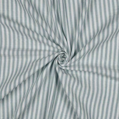 Preview: Musselin - Piero Streifen - garngefärbt - mint/weiß