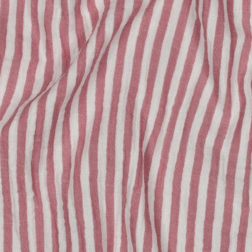 Musselin - Piero Streifen - garngefärbt - rosa/weiß