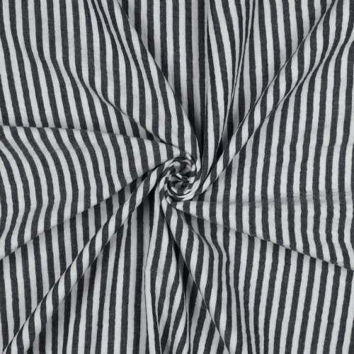 Preview: Musselin - Piero Streifen - garngefärbt - marine/weiß