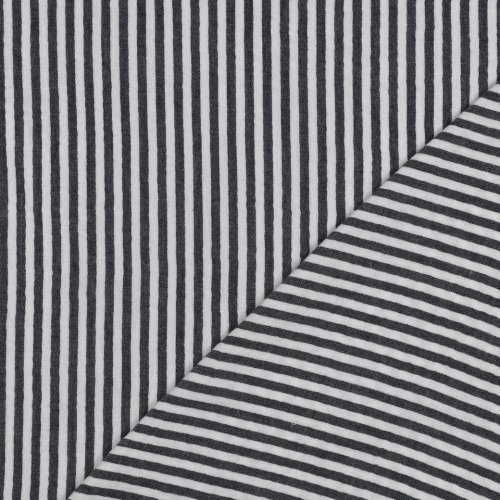 Preview: Musselin - Piero Streifen - garngefärbt - marine/weiß