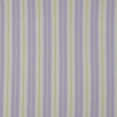 Preview: Musselin - Tarian Streifen - ecru/flieder/senf