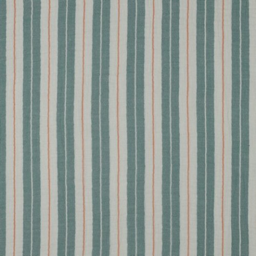 Preview: Musselin - Tarian Streifen - hellmint/grün/orange