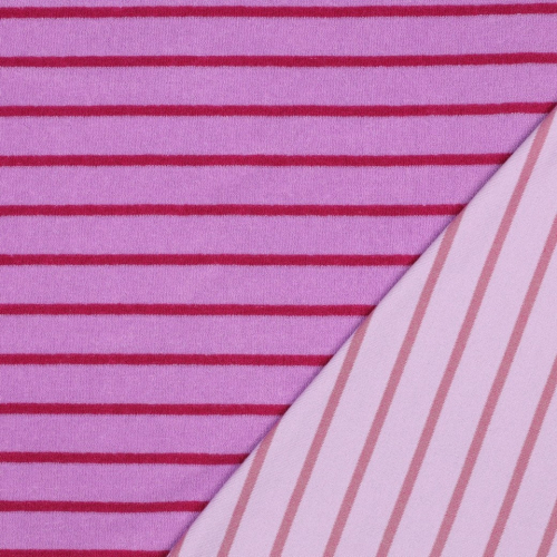 Preview: RESTSTÜCK 0,90m !!! - Frottee - Streifen - rosa/fuchsia