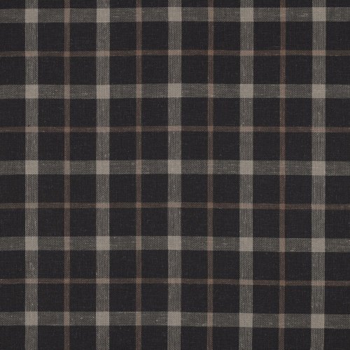 Viskose Leinen - Arthur Check - anthrazit/beige