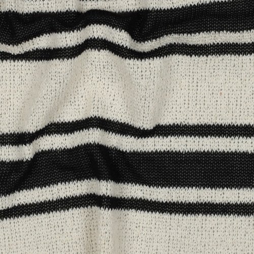 Preview: Sommerstrick - Big Black Stripe - creme/black