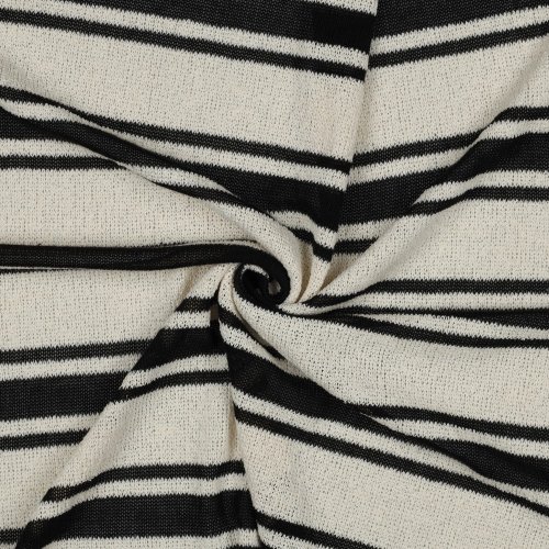 Sommerstrick - Big Black Stripe - creme/black