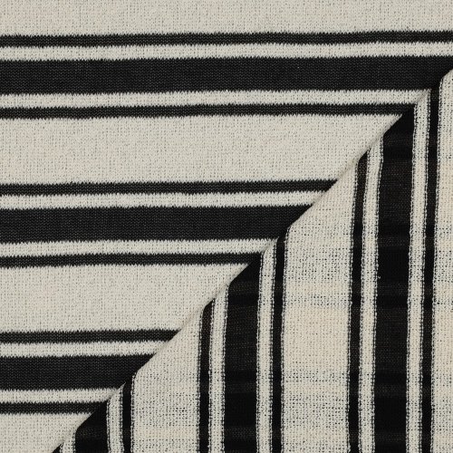 Preview: Sommerstrick - Big Black Stripe - creme/black
