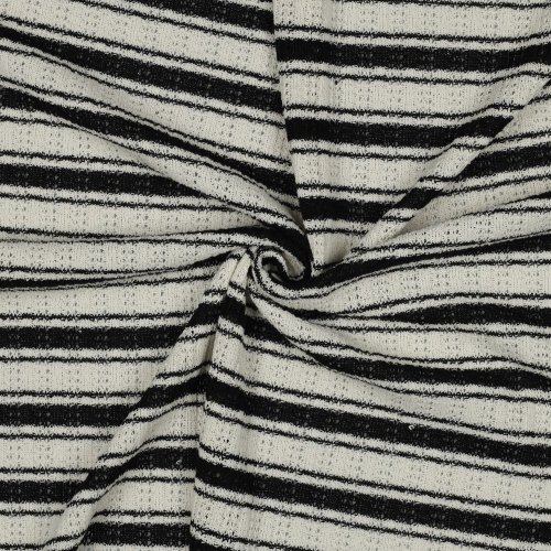 Sommerstrick - Small Black Stripe - creme/black