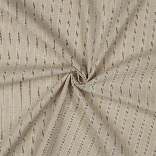 Preview: Viskose Leinen - Tira Streifen - grau lurex/ sand