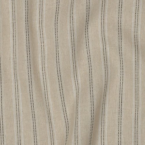 Viskose Leinen - Tira Streifen - grau lurex/ sand