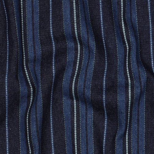 Preview: Denim - Thade Stripes - indigo blau