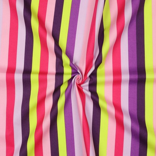 Feine Baumwolle Popeline - Summer Stripe - purple - Nerida Hansen