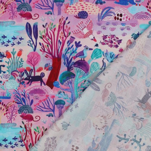 Preview: RESTSTÜCK 1,40m !!! - Feine Baumwoll Popeline - Sunshine - lavender - Nerida Hansen