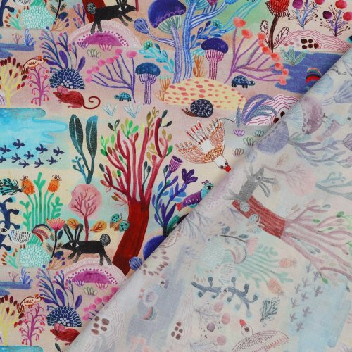 Preview: RESTSTÜCK 1,50m !!! - Feine Baumwoll Popeline - Sunshine - abricot - Nerida Hansen