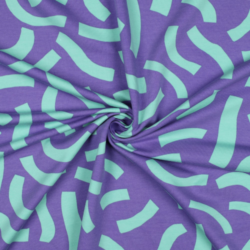 RESTSTÜCK 0,40m !!! - French Terry - Playful - purple - Nerida Hansen
