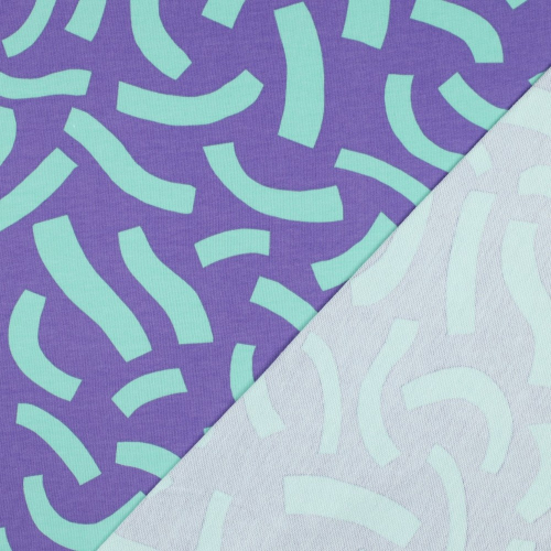 Preview: RESTSTÜCK 0,40m !!! - French Terry - Playful - purple - Nerida Hansen