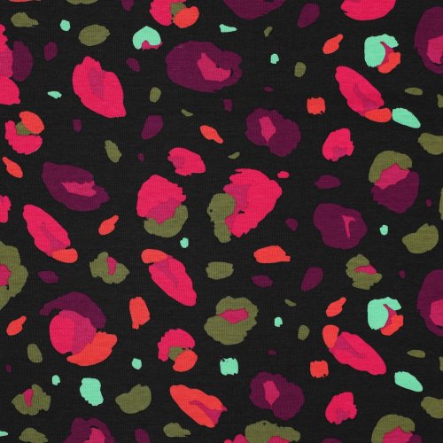 Preview: RESTSTÜCK 0,50m !!! - Bio Jersey - Animal - jet black - Nerida Hansen