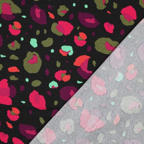 Preview: RESTSTÜCK 0,50m !!! - Bio Jersey - Animal - jet black - Nerida Hansen