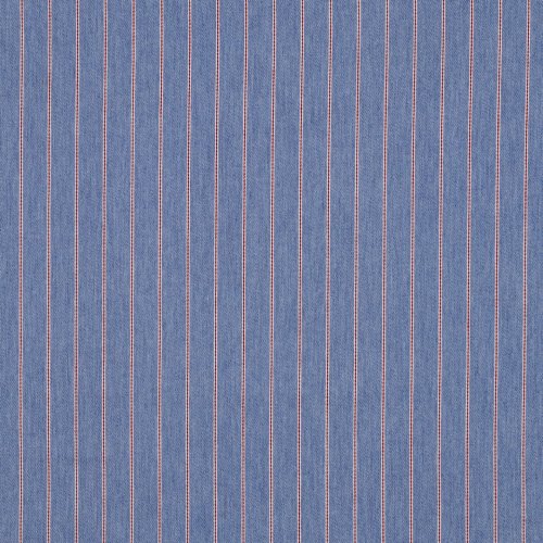 Baumwoll Denim - Small Stripes - light blue