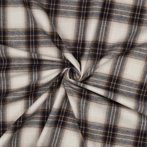Flanell - Claude Karo - sand/blau/braun