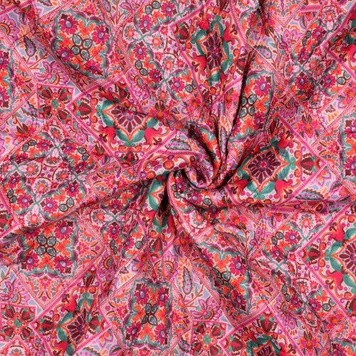 Preview: Doubleface Baumwollstepper - Nehama - rosa/orange