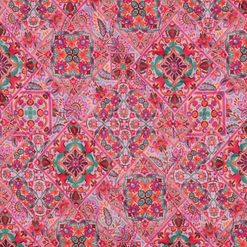 Doubleface Baumwollstepper - Nehama - rosa/orange