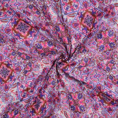 Preview: Doubleface Baumwollstepper - Nehama - lila/hellblau
