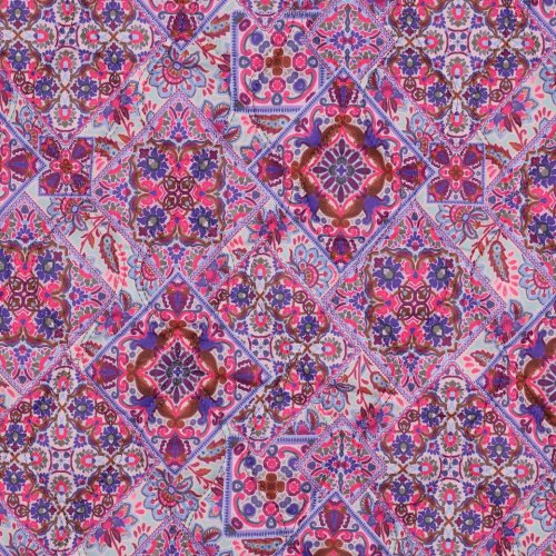 Preview: Doubleface Baumwollstepper - Nehama - lila/hellblau