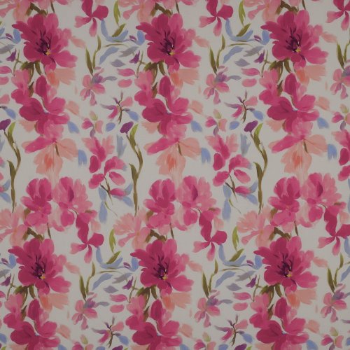 Viskose mit LENZING™ ECOVERO™ Fasern - Petalia Flowers - ecru/fuchsia