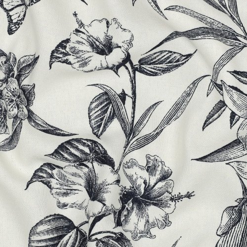 Preview: Viskose Leinen - Elowen - ecru/navy