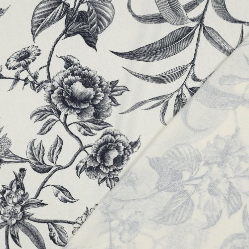 Preview: Viskose Leinen - Elowen - ecru/navy