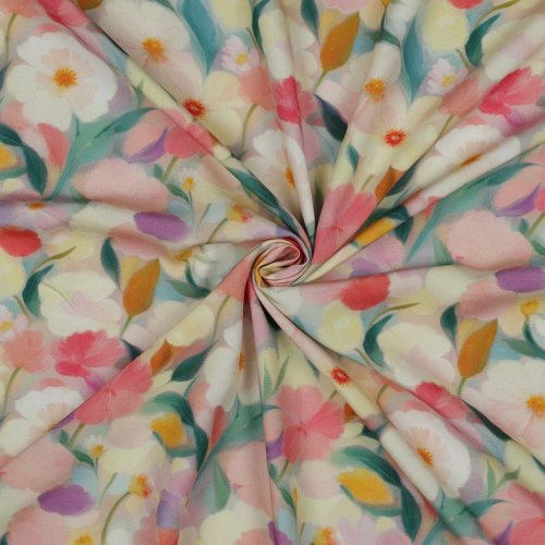 Viskose - Viana Flowers - multicolor pastell