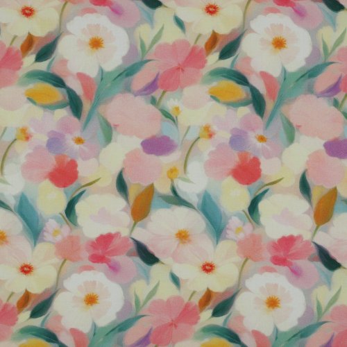 Viskose - Viana Flowers - multicolor pastell
