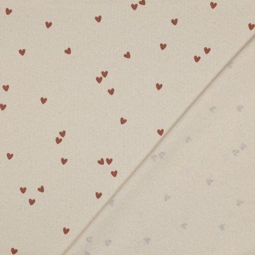 Preview: Rib Jersey - Sweathearts - beige