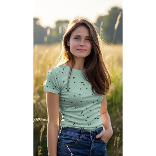 Preview: Rib Jersey - Sweathearts - mint