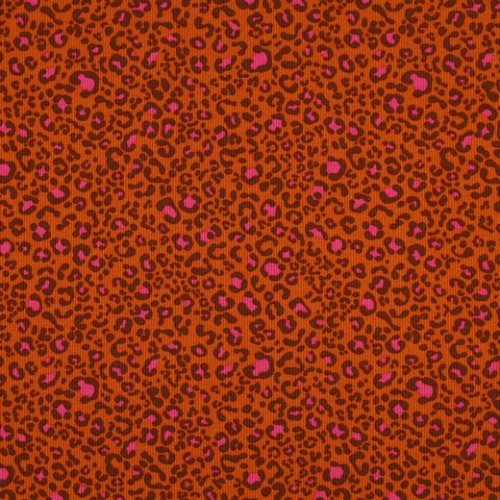 Preview: Rib Jersey - Roxy Leo - orange/pink