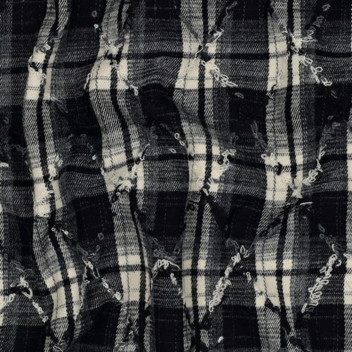 Preview: Light Denim Twill - Tangle Check - marine/ecru