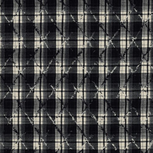 Light Denim Twill - Tangle Check - marine/ecru