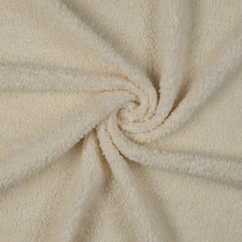 RESTSTÜCK 1,40m !!! - Teddy Plüsch - uni - off white