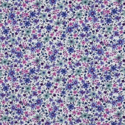 Jersey - Big Fiora Flowers - mint/lila/rosa/ecru