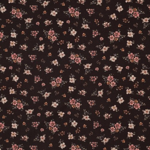 Preview: Jersey - Small Valeria Flowers - nude/khaki/rost/braun