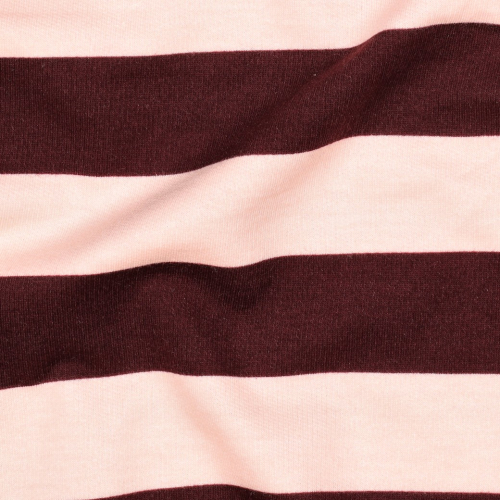 Preview: Soft Sweat - Meiko Stripes - bordeaux/zartrosa