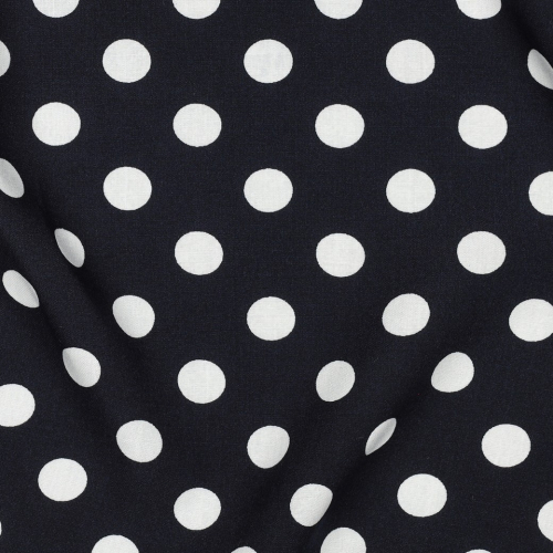 Preview: Viskose - Selda Dots - navy/weiß