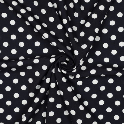 Viskose - Selda Dots - navy/weiß