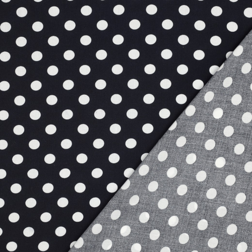 Preview: Viskose - Selda Dots - navy/weiß
