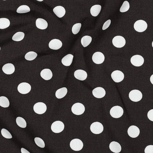 Preview: Viskose - Selda Dots - braun/weiß