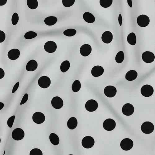 Preview: Viskose - Selda Dots - weiß/schwarz