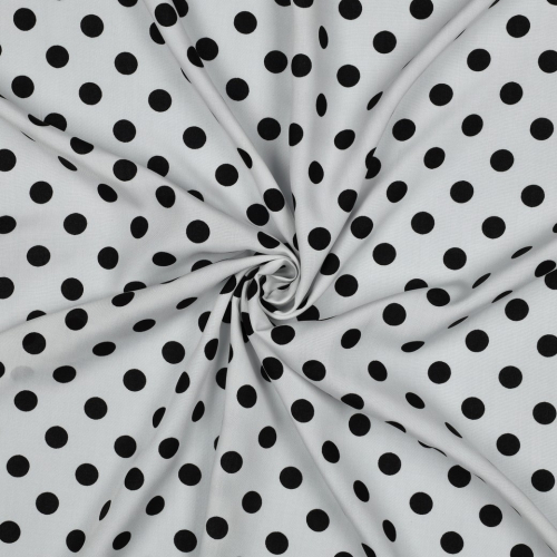 Viskose - Selda Dots - weiß/schwarz
