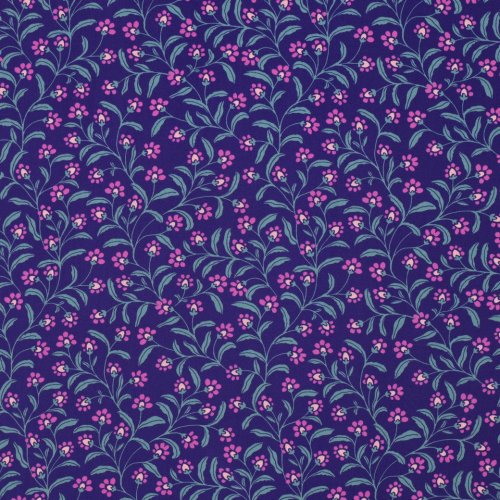 Viskose - Polina Flowers - blau